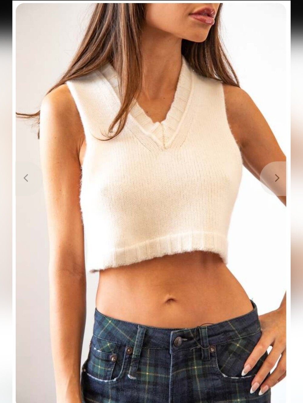 Brazeau Tricot Cropped Cashmere Vest
